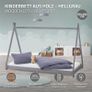 Children's bed tepee with slatted frame Kids bed 90x200 cm light gray wood Image 2