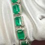 Silver Emeraldine Triplet Quartz Tennis Bracelet Image 5