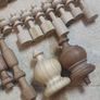Job lot of hand turned timber finials and spindles Image 4