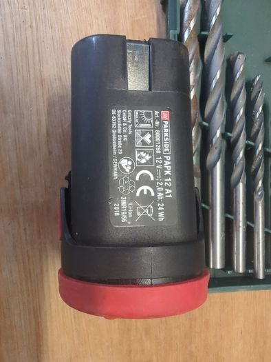 Cordless Drill with 2ah battery, charger and bit set