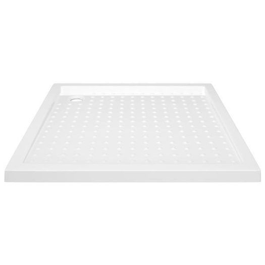 Shower Base Tray with Dots White 90x90x4 cm