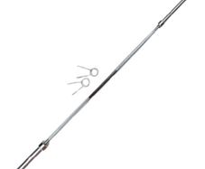 7ft Olympic Barbell + spring clips (new)