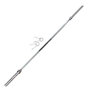 7ft Olympic Barbell + spring clips (new)