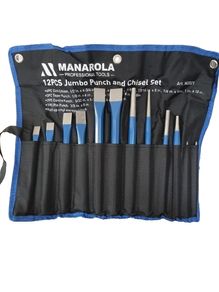 MANAROLA 12PC Jumbo Punch & Chisel Set