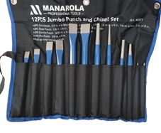 MANAROLA 12PC Jumbo Punch & Chisel Set