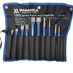 MANAROLA 12PC Jumbo Punch & Chisel Set