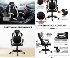 Huzaro Force 2.5 White Mesh Gaming Chair