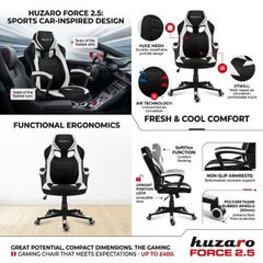 Huzaro Force 2.5 White Mesh Gaming Chair