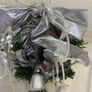 Silver Mini Christmas Wreath Decoration With Small Garland Image 2