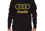 Audi Logo Sweatshirt Gold Glitter Logo Audi Sweatshirt Audi Jumper Glitter Audi