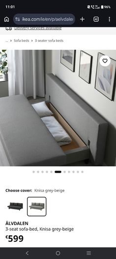 Sofa bed with storage