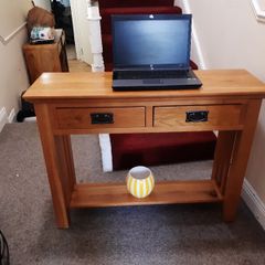 oak  console table