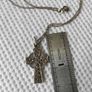 Vintage sterling silver cross pendant necklace Image 2