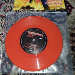 Iron maiden; the number of the beast 7" red vinyl