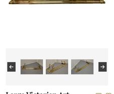 Large Victorian Art Nouveau Brass Fender