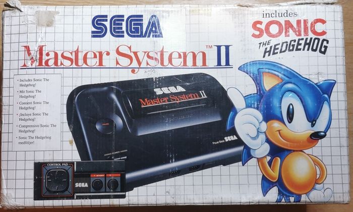 Rare Boxed. MINT Condition. Sega Master System II with Sonic Build In Game.