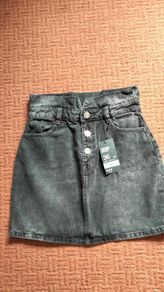 High Waisted Denim Skirt Uk8