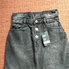 High Waisted Denim Skirt Uk8