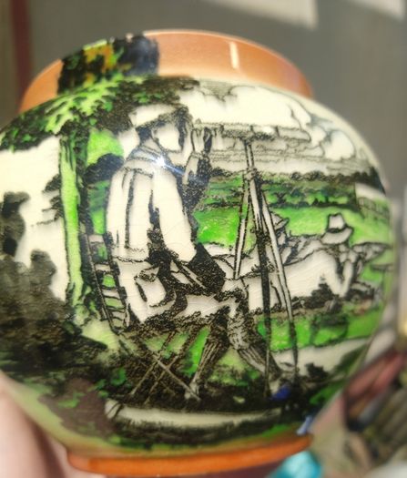 Empire Ware vase (rifle shooting scene)