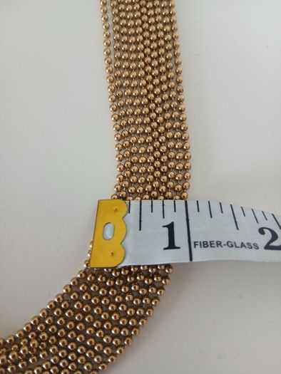 Lovely Multi Gold Tone Beaded Necklace