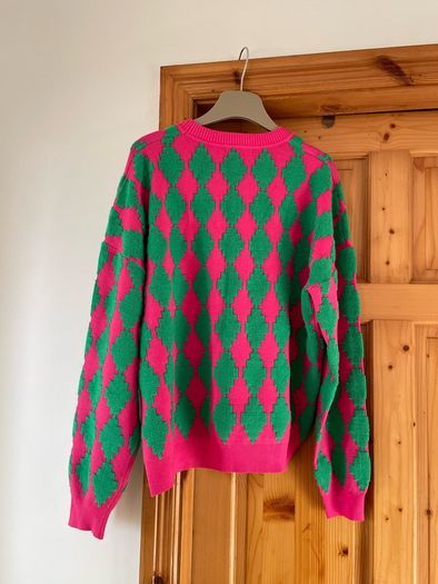 Pink & green SHEIN jumper size 16