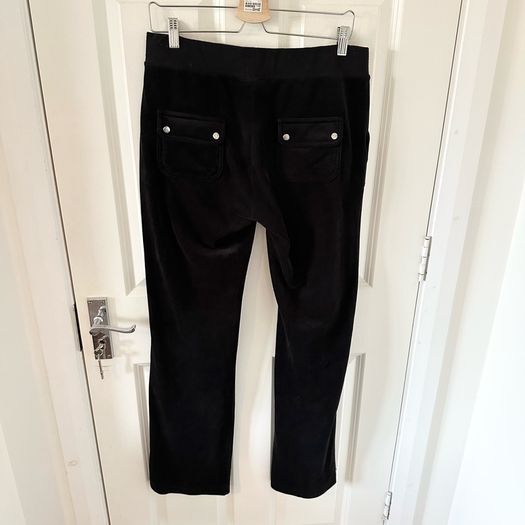 Juicy Couture Black Velvet Joggers L