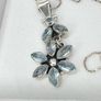 Silver Aquamarine & Sterling Silver Pendant Necklace Image 9