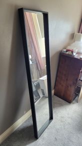 IKEA NISSEDAL Mirror, black, 40x150 cm