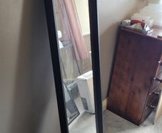 IKEA NISSEDAL Mirror, black, 40x150 cm
