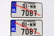 JAP JDM Pressed Plates Small No's on Top Line