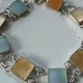 Mother of Pearl Sterling Silver Bracelet and Earrings Matching Set Image 6