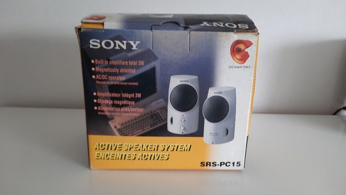 Sony SRS-PC15 Vintage PC Speakers - New in Box