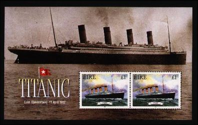1999 Ireland Maritime History: Titanic Commemorative Stamp Miniature Sheet Mint Never Hinged (MNH)
