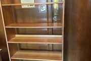 Tall solid wood bookcase, 5 adjustable shelves
