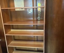 Tall solid wood bookcase, 5 adjustable shelves