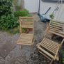 2 x Wooden Garden Chairs Image 2