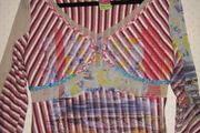 Save The Queen Stretch Printed Tulle Top L
