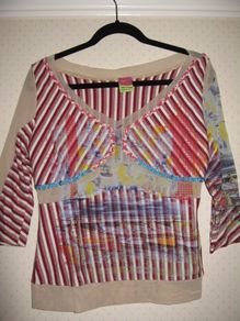 Save The Queen Stretch Printed Tulle Top L