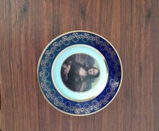 22k gold-plated Limoges plate Mona Lisa