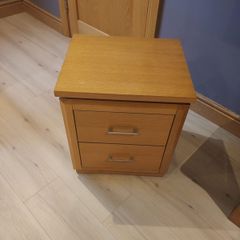 solid oak side locker lamp stand