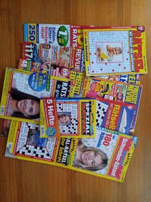 German crossword puzzles 12 magazines new used deutsche Kreuzwortraetsel Hefte