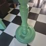 Vintage solid heavy wood painted Plantstand Image 9