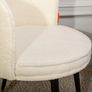 Modern White Faux Lamb Wool Chair With Gold Leg Ends Image 7