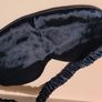 Navy Satin eye mask in Drawstring bag.  2 available Brand New in Plastic bag Image 2