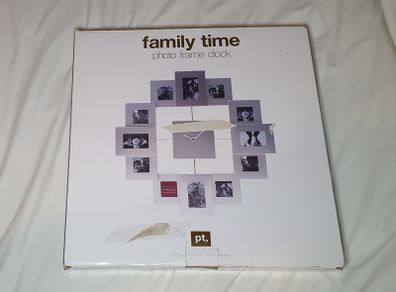 Brand new presenttime clock  photo frame holds 12 photos