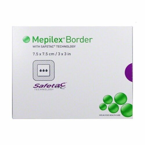 BRAND NEW Mepilex Border Dressing, 7.5x7.5cm, Pack of 5
