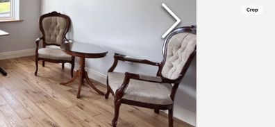 Vintage Style Round table & 2 chairs
