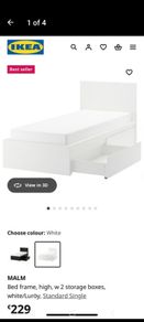Malm Single bed with drawers
