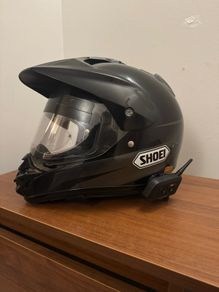 Shoei Hornet DS helmet with headset