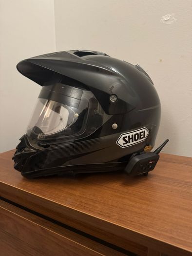 Shoei Hornet DS helmet with headset